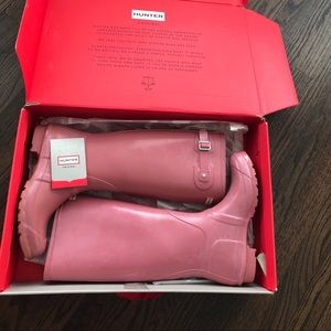 Ladies Pink Hunter Rain boots Size 10 RRP $150